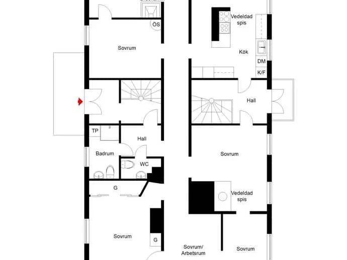Floor plan for Boovägen 5
