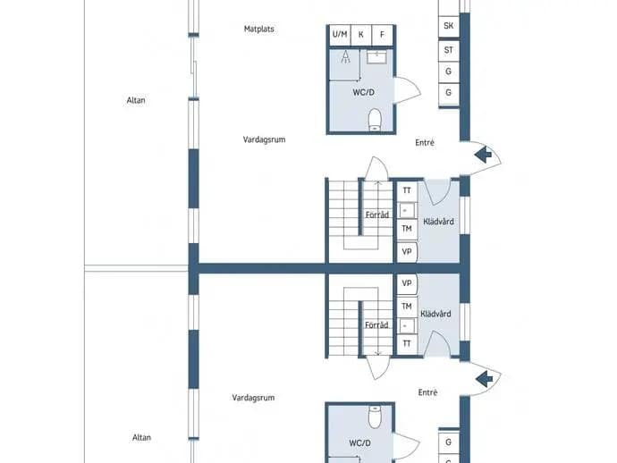 Planritning för Bågvägen 13D