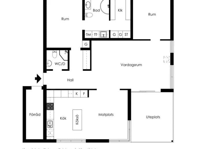 Floor plan for Skogsövägen 10A