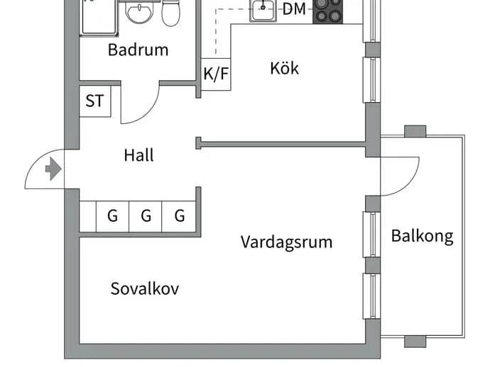 Planritning för Ornövägen 12