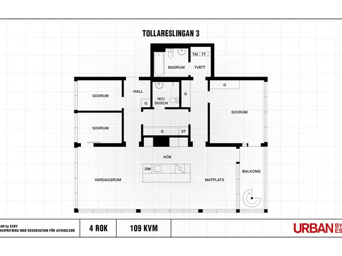 Floor plan for Tollareslingan 3