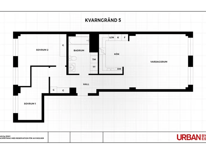 Floor plan for Kvarngränd 5