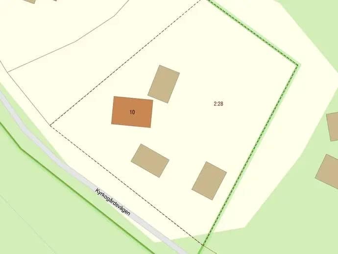 Floor plan for Kyrkogårdsvägen 10