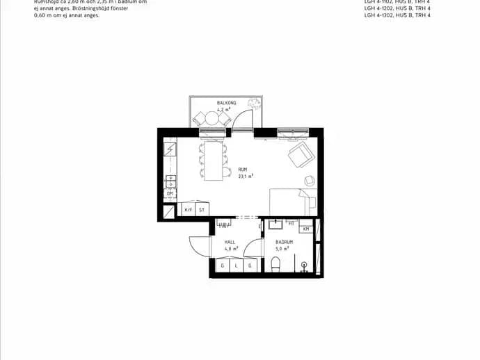Floor plan for Laboratoriegatan 4