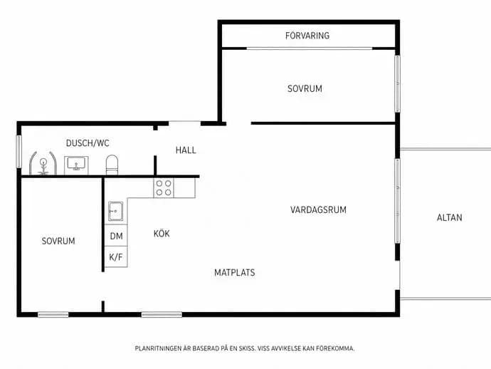 Floor plan for Ljuskärrsvägen 13