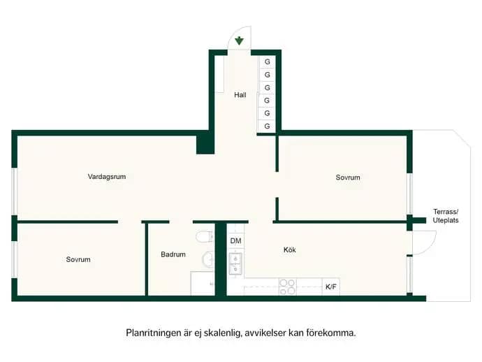 Planritning för Terapivägen 18D
