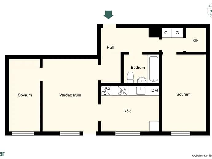 Planritning för Terapivägen 14C