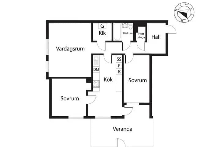 Planritning för Storvretsvägen 29