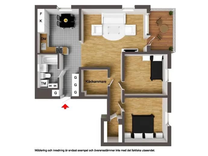 Planritning för Mangårdsvägen 17