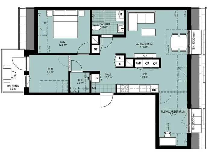 Planritning för Himmelsbacken