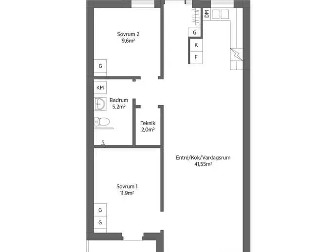Floor plan for Löttingelundsvägen 92