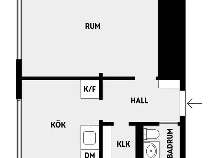 Planritning för Radarvägen 13, 10 tr