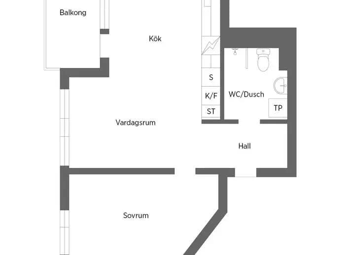 Floor plan for KÄLLTORPSVÄGEN 9