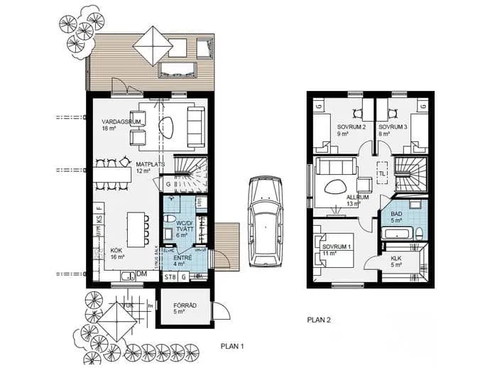 Floor plan for Sjöstugevägen 6