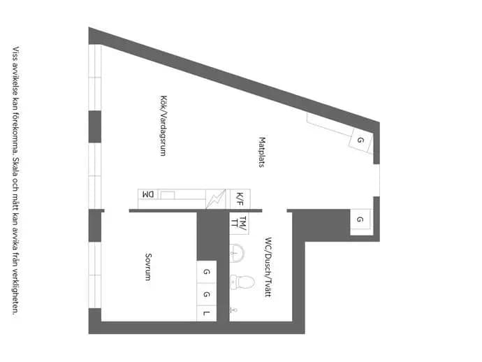 Planritning för HÄGERNEHOLMSVÄGEN 6A