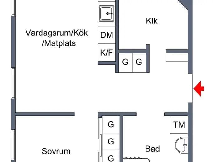 Floor plan for Sadelgatan 9