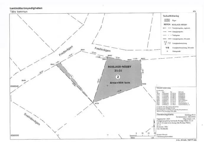 Floor plan for Fredsvägen 7