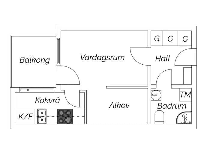 Planritning för Hägernäsvägen 8