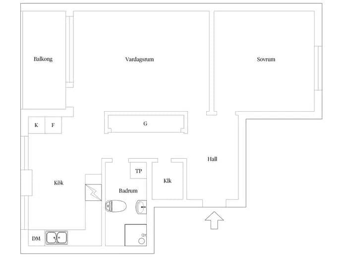 Floor plan for Klarabergsvägen 14A