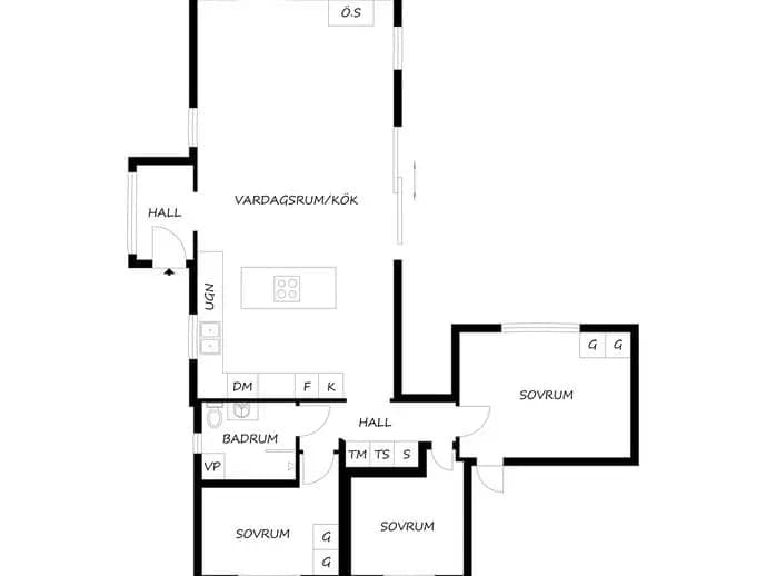 Planritning för Rummevägen 21