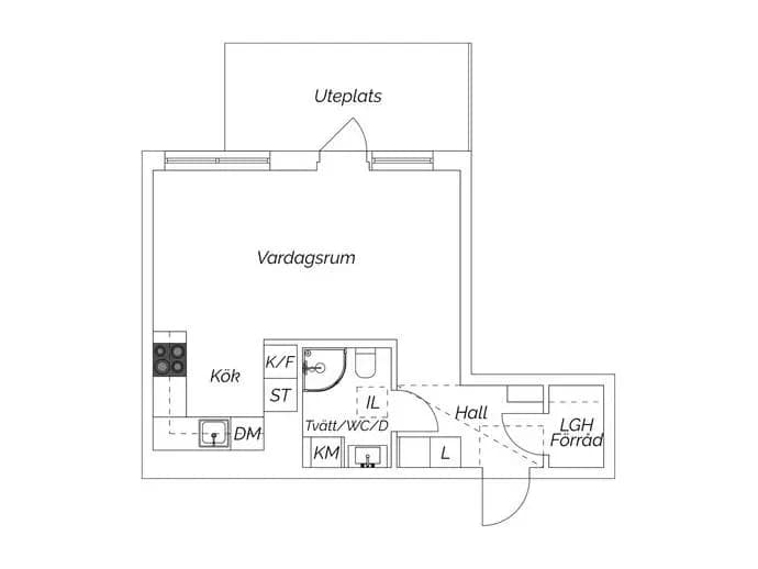 Floor plan for Gaffelseglet 44