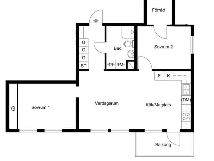 Floor plan for Kvadrantvägen 25