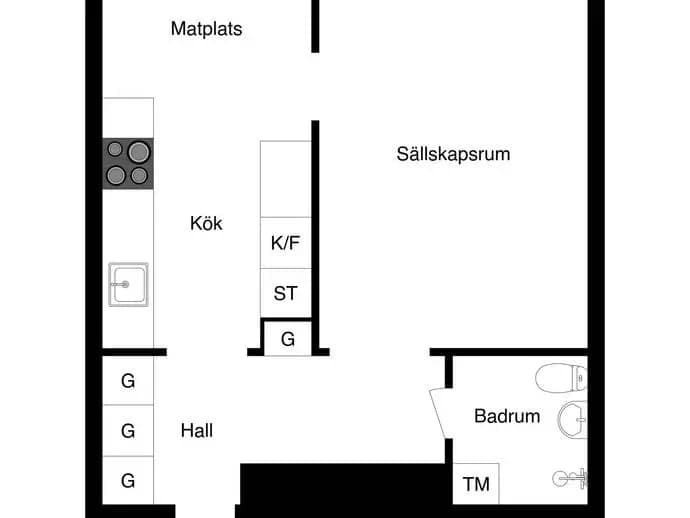 Floor plan for Gränsvägen 19