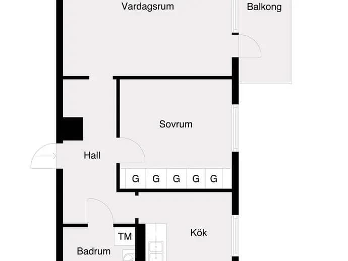 Floor plan for Vendelsö skolväg 23