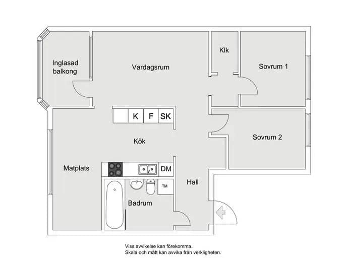 Planritning för Vikingavägen 42