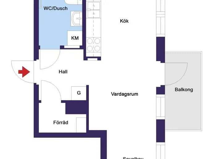 Planritning för Vega allé 49