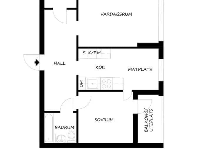 Floor plan for Åkervägen 31