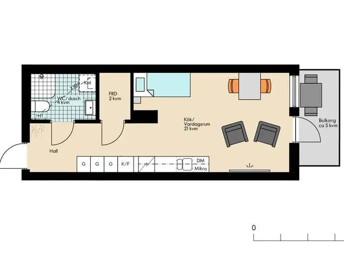 Planritning för Wilhelm Kåges gata 122