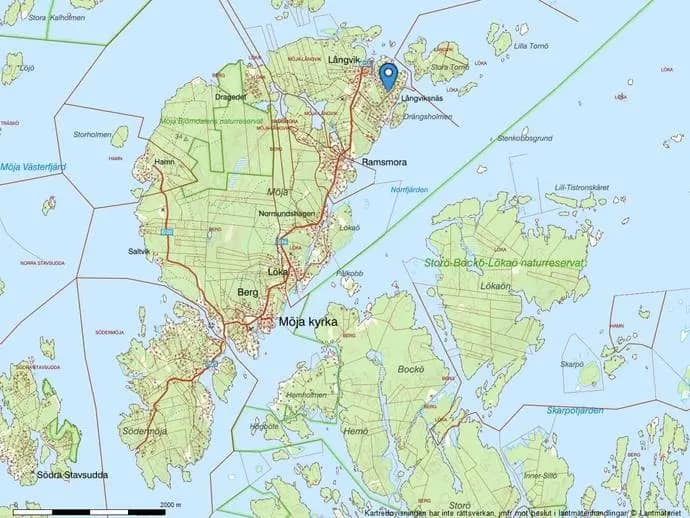 Planritning för Möja Långviksnäs 241 - 243