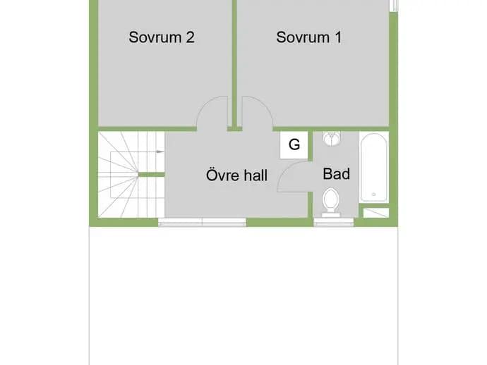 Planritning för Skepparövägen 32