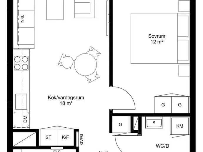 Planritning för Turebergs allé 4
