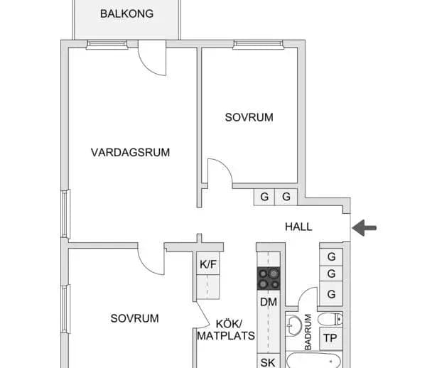 Floor plan for Skälbyvägen 12