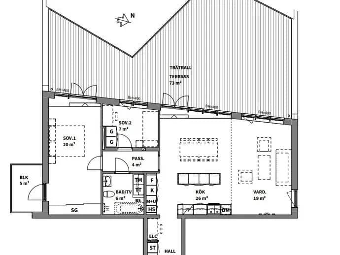 Floor plan for Turebergs allé 29