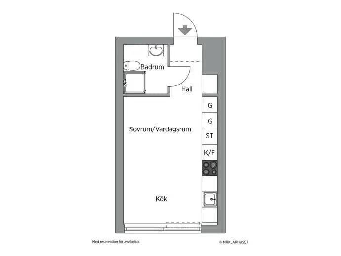 Planritning för Sollentunavägen 309, 3 tr