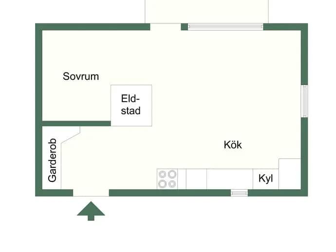 Planritning för Stavsnäsvägen 10