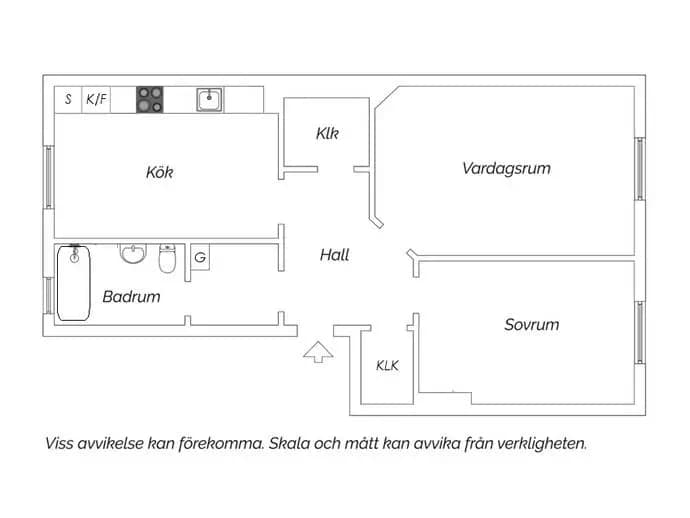 Floor plan for Kringelvägen 2C