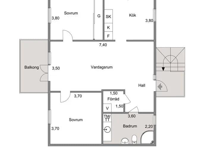 Planritning för Orienteringsstigen 29B