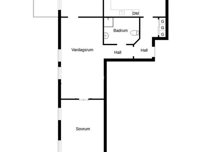 Planritning för Stockholmsvägen 2A