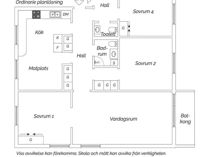 Planritning för Syréngatan 19
