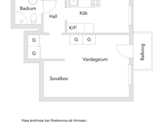 Planritning för Nyköpingsvägen 34B