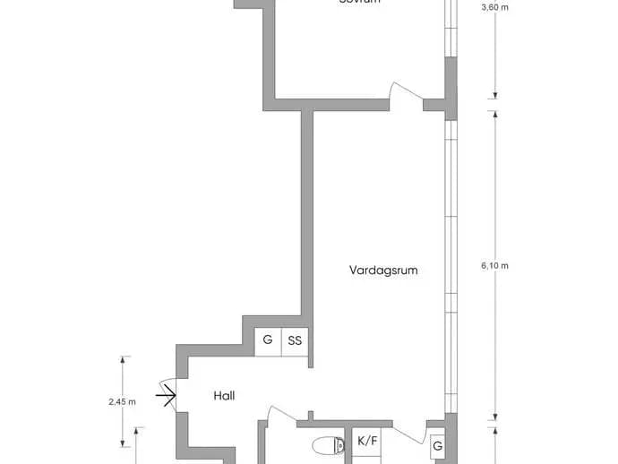 Planritning för Köpmangatan 7