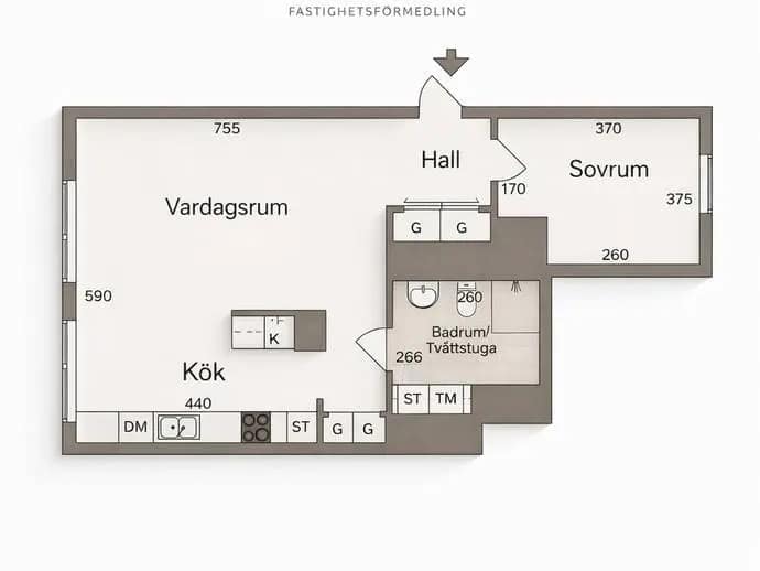 Floor plan for Jovisgatan 1