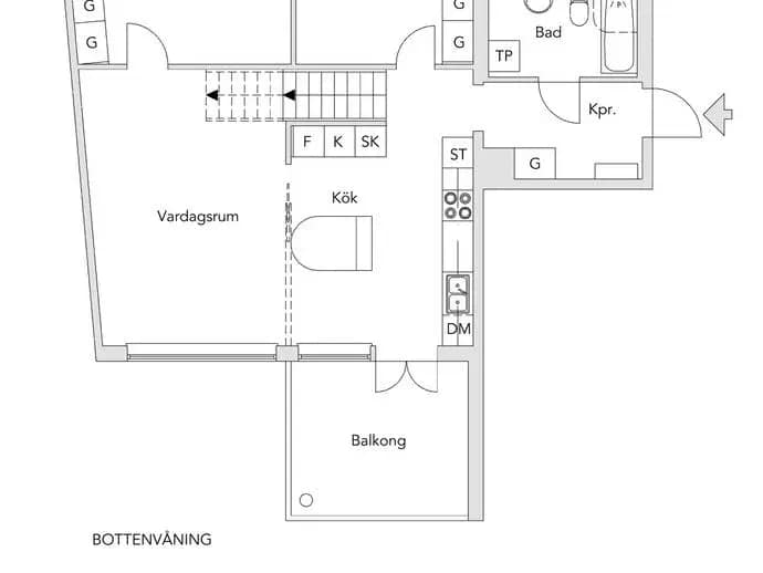 Planritning för Viksängsvägen 16