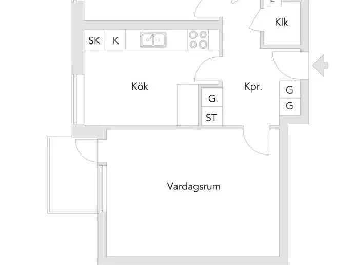 Planritning för Trädgårdsgatan 11