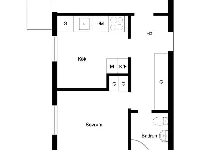 Planritning för Törnrosavägen 3