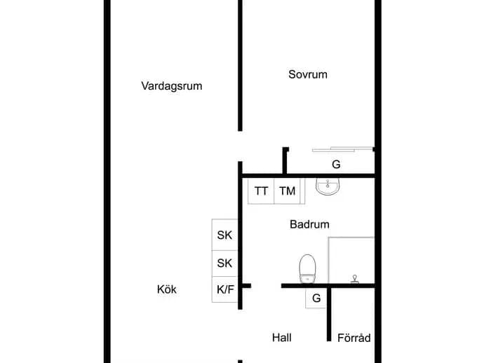 Planritning för Rättaregatan 5C